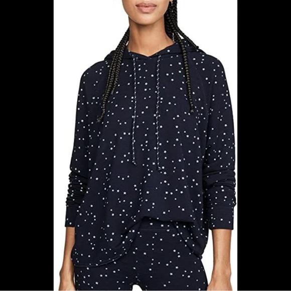 Sundry Tops - SUNDRY Women's Stars Raw Edge Hoodie 0= XS